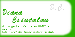 diana csintalan business card